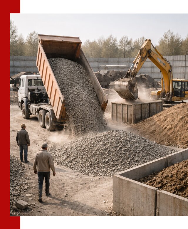 Доставка нерудных материалов с погрузкой и разгрузкой в Анапе