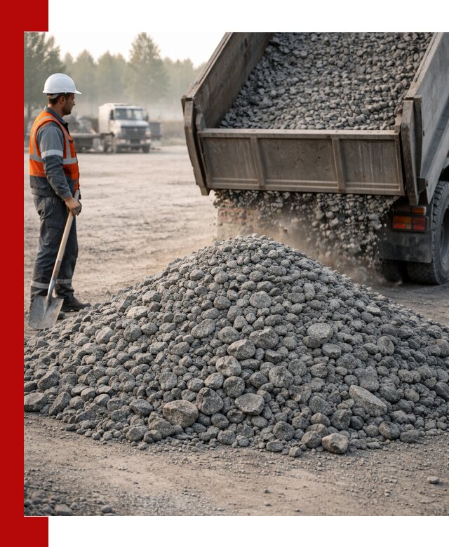 Гранитный щебень фракции 100–201 для строительства в Анапе