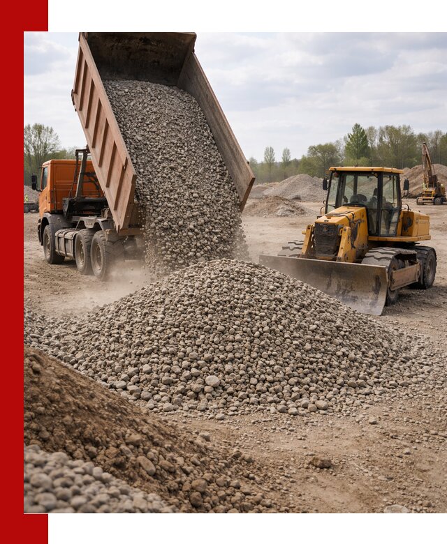 Доставка гравийного щебня фракции 40-70 в Анапе