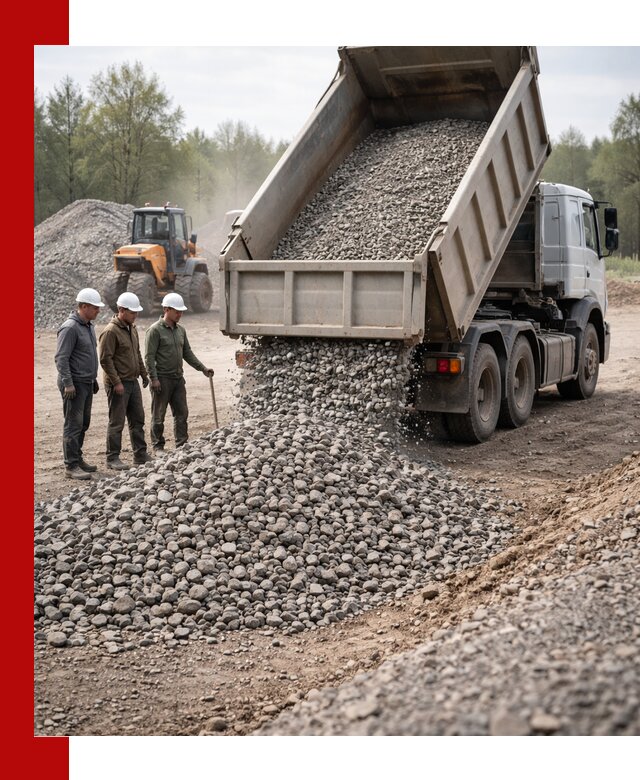 Доставка гравийного щебня фракции 70-120 в Анапе