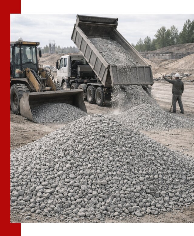 Доставка известнякового щебня фр. 5–20 в Анапе