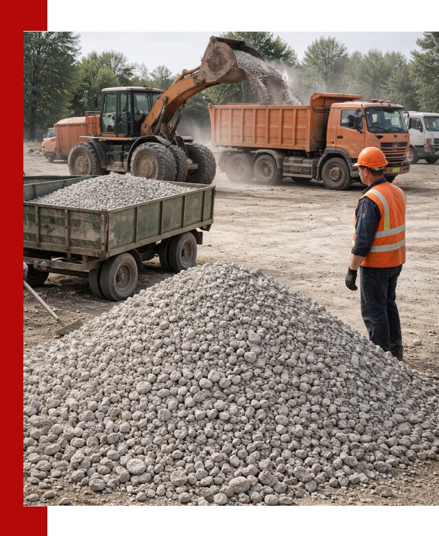 Доставка известнякового щебня фракция 20–40 в Анапе