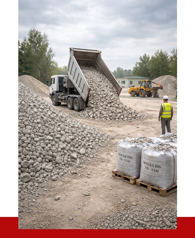 Известняковый щебень фракция 70-150 в Анапе от 1298 р. | ПРОНЕРУДНпа