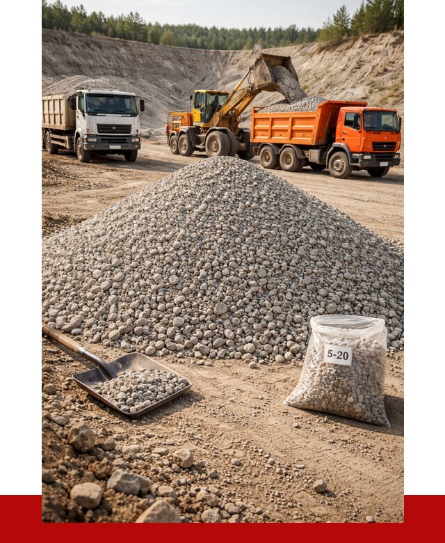 Доломитовый щебень фр. 5-20 в Анапе от 4361 р. | ПРОНЕРУДНпа