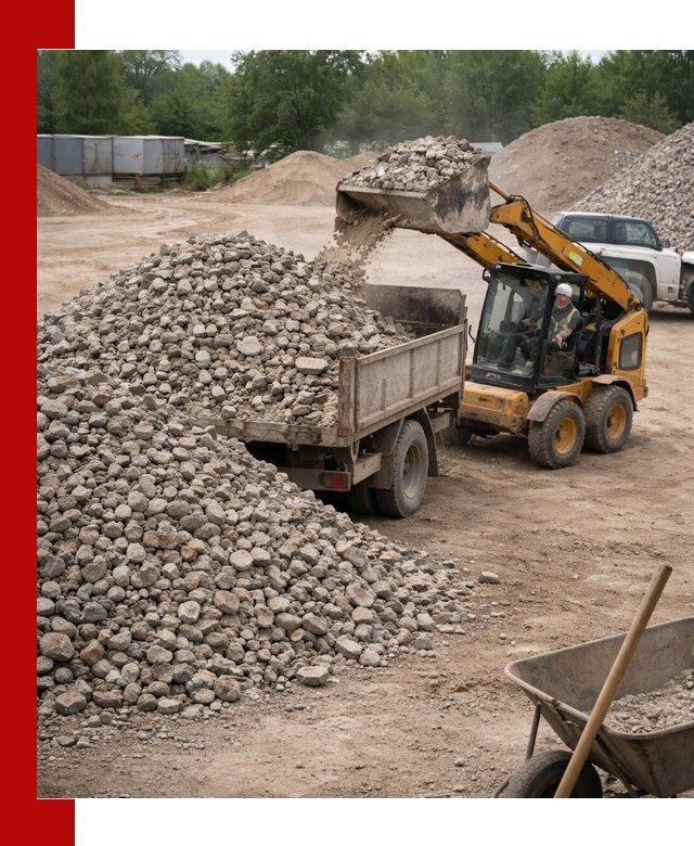 Доставка вторичного щебня в Анапе для строительных работ