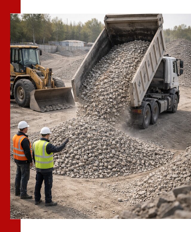 Вторичный щебень фракция 40–70 доставка в Анапе