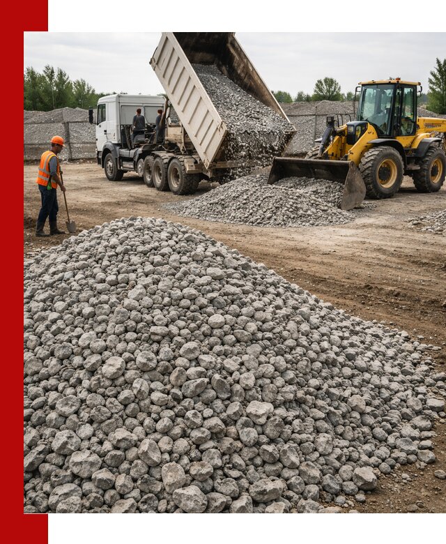 Доставка бетонного щебня фракции 40-70 в Анапе