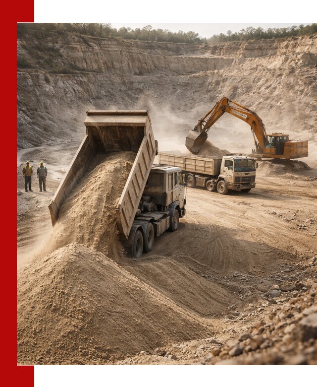 Карьерный песок навалом с доставкой в Анапе