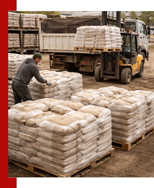 Карьерный песок в мешках с доставкой в Анапе