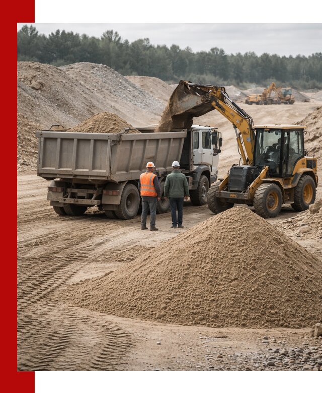 Карьерный среднезернистый песок с доставкой в Анапе