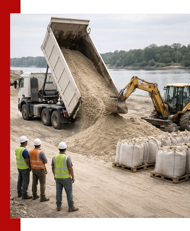 Доставка речного песка в Анапе самосвалами и погрузкой