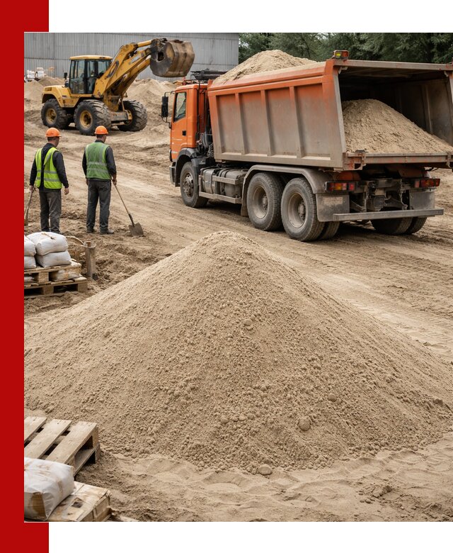 Доставка и продажа мытого речного песка в Анапе
