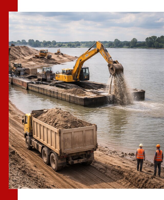 Намывной песок с доставкой в Анапе оптом и в розницу