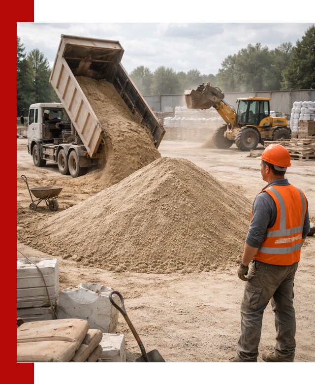Доставка строительного песка с самосвалом в Анапе
