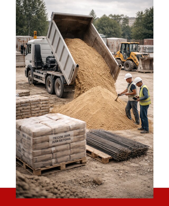 Песок для бетона в Анапе от 2596 р. с доставкой, ПРОНЕРУДНпа