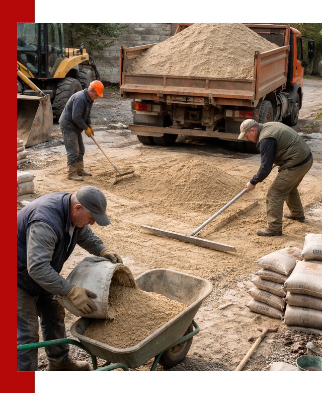 Поставка песка для стяжки в Анапе с быстрой доставкой