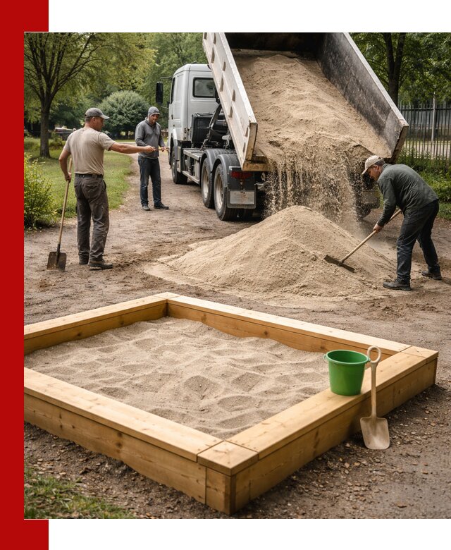 Песок для песочницы с доставкой в Анапе недорого и чистый