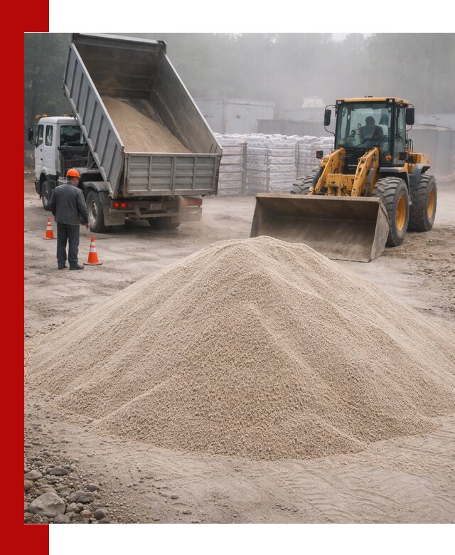 Кварцевый песок фракция 0–8 для стройработ в Анапе