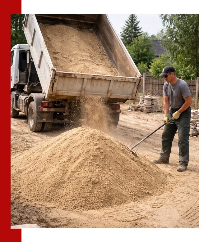 Доставка сухого песка самосвалами в Анапе
