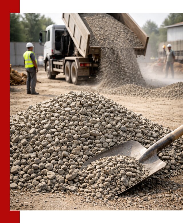 Доставка гравия фракции 20-40 в Анапе с самосвалами