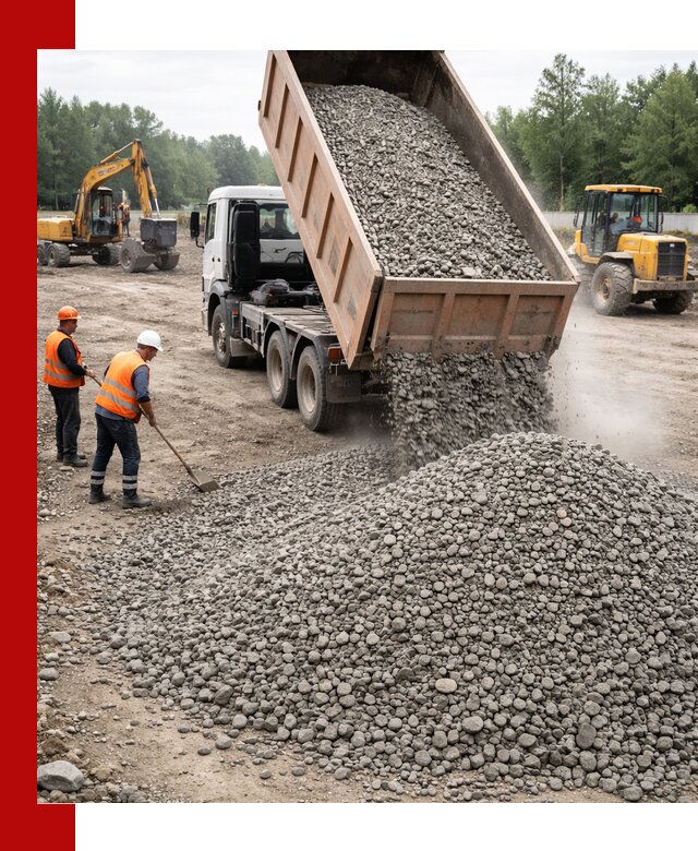 Доставка гравия фракции 40-70 в Анапе оптом и в розницу