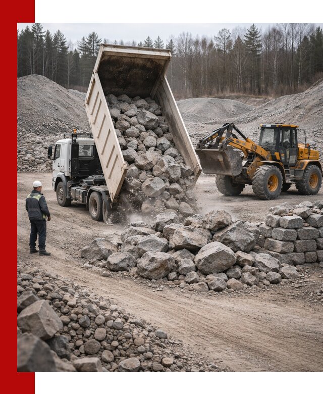 Доставка и продажа бутового гранитного камня в Анапе