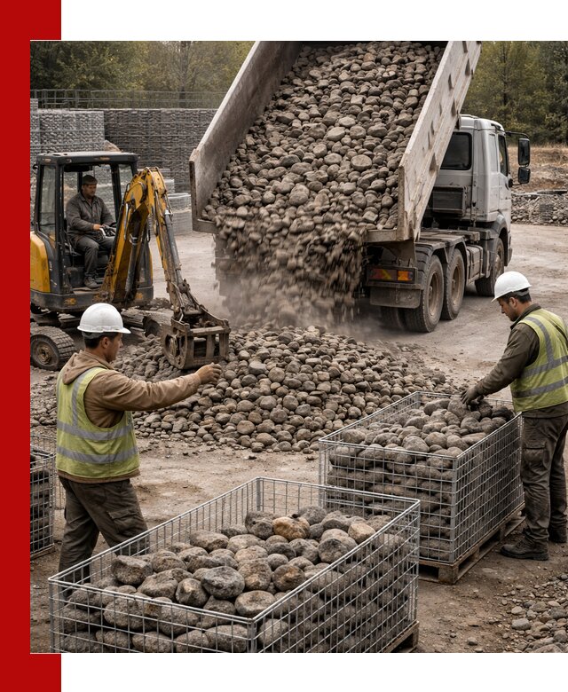 Камень для габионов фракция 100–201 в Анапе