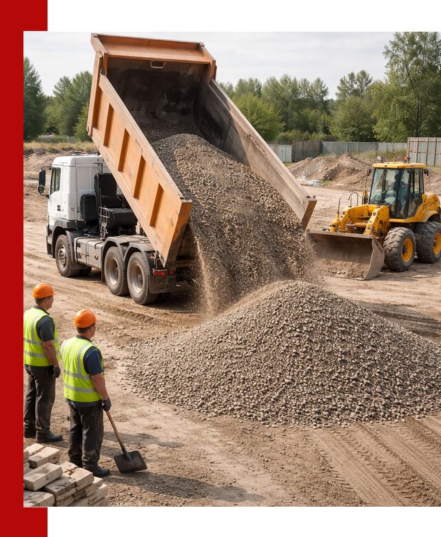 Доставка щебёночно-песчаной смеси ЩПС С7 в Анапе
