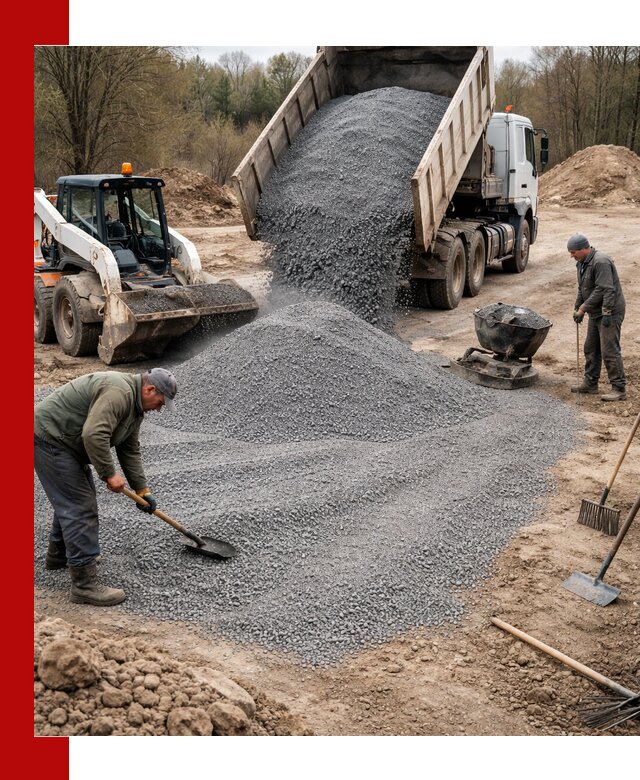 Отсев для подсыпки в Анапе — доставка и подсыпка на участок