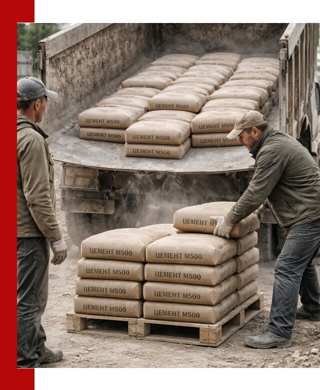 Цемент М500 с доставкой самосвалом в Анапе