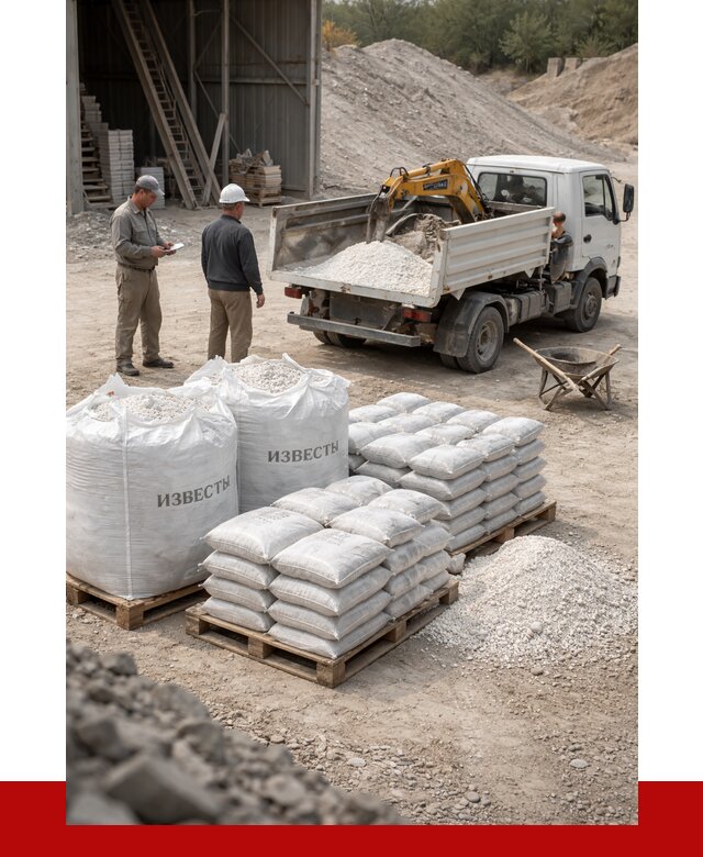 Известь строительная в Анапе с доставкой от 4361 р. | ПРОНЕРУДНпа