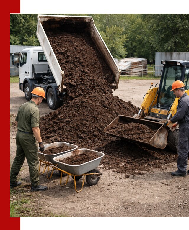 Доставка торфо-земляной смеси в Анапе для огорода и ландшафта