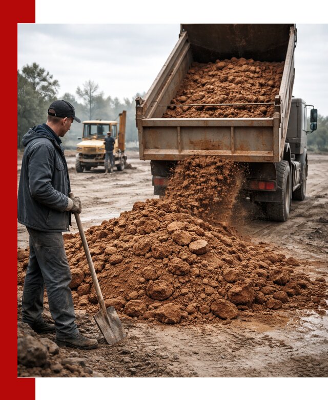 Глина для засыпки в Анапе с доставкой самосвалами