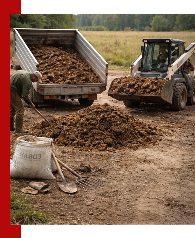 Доставка конского навоза в Анапе с разгрузкой и доставкой на объект