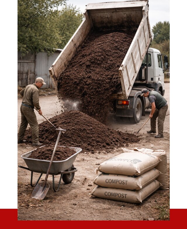 Купить компост в Анапе от 4361 р. за куб с доставкой | ПРОНЕРУДНпа