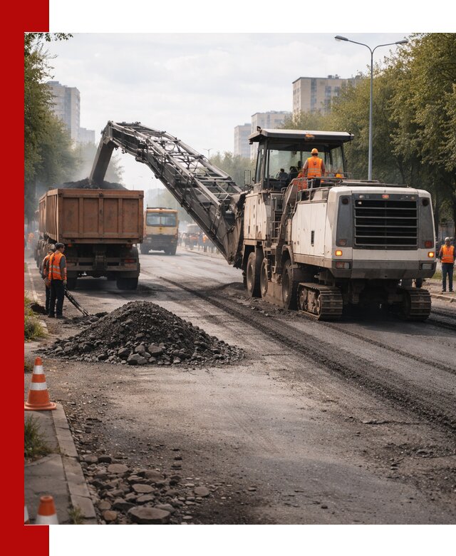 Фрезерованный асфальт в Анапе — удаление и вывоз старого покрытия