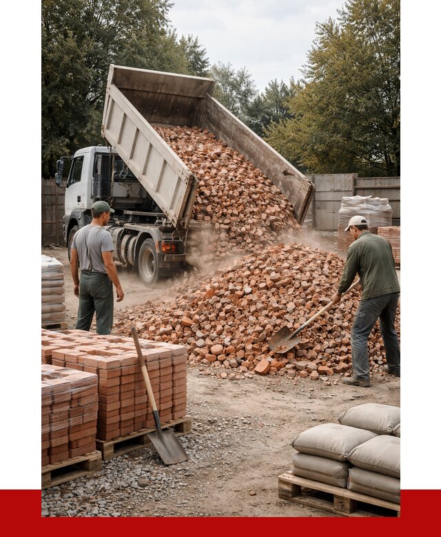 Бой кирпича в Анапе с доставкой от 4361 руб/куб | ПРОНЕРУДНпа