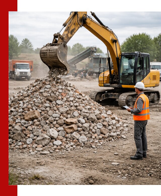 Доставка и вывоз строительного боя в Анапе