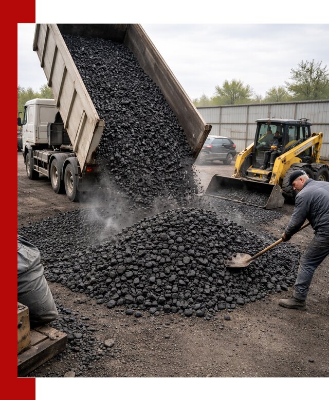 Доставка угля орех в Анапе оптом и в розницу