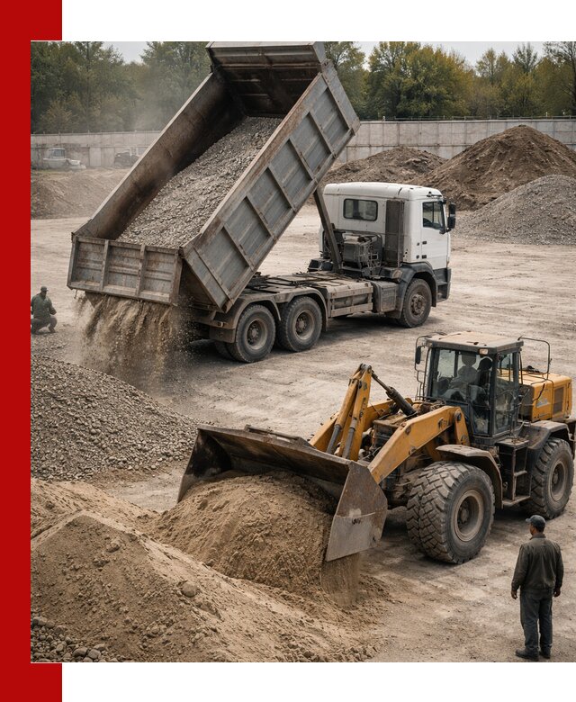 Перевозка сыпучих грузов самосвалами и бортовыми в Анапе