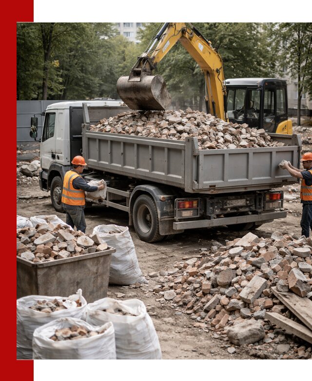 Вывоз строительного мусора в Анапе с самосвалами и контейнерами