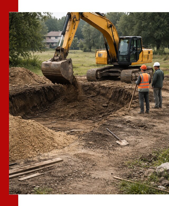 Рытье котлована под фундамент в Анапе (быстро и недорого)