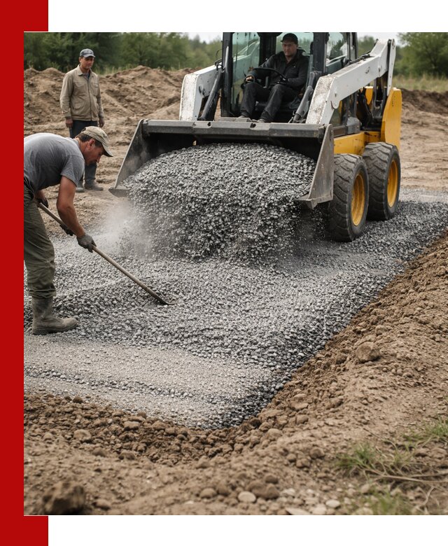Устройство щебеночной подушки в Анапе для дорог и фундаментов
